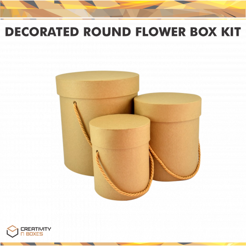Decorated Round Flower Box Kit